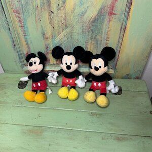 Set of 3 Small Mickey Mouse Plushes